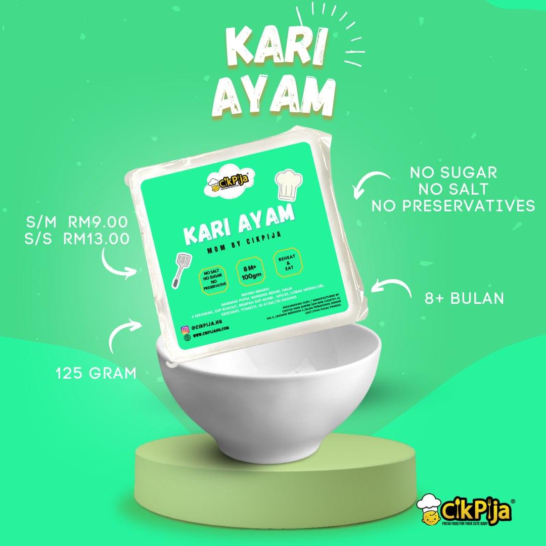 MOM BY CIK PIJA – KARI AYAM 100g 8months+ [FROZEN FOOD – DELIVERY BY ...