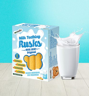 NATUFOODIES MILK TEETHING RUSKS – ORIGINAL 15gx6’s 6months+ – OH MY ...